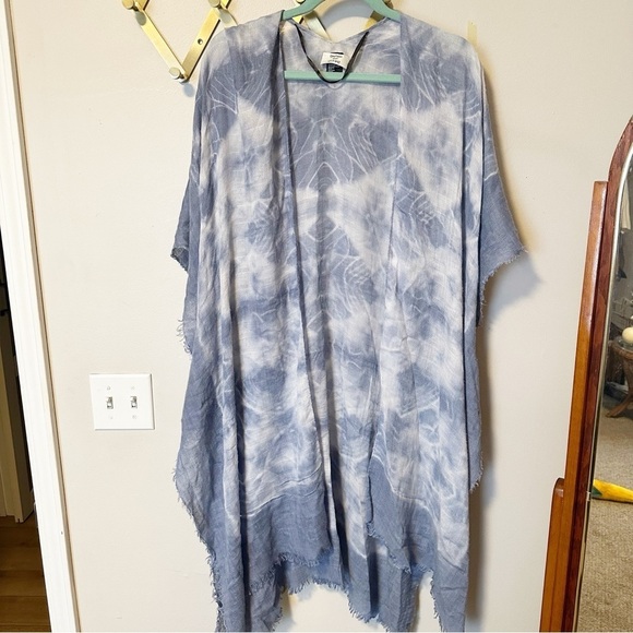 David and Young beachy flowly fringe kimono Style cover up cardigan - Picture 1 of 4